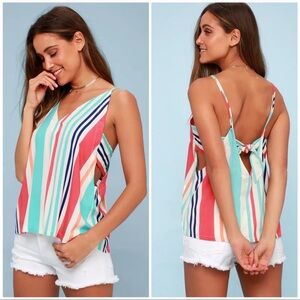 Lulus Adrift Multi Colored Tank